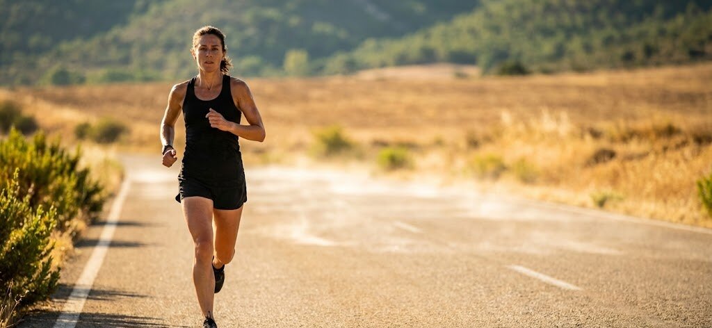 Runner training in hot summer conditions